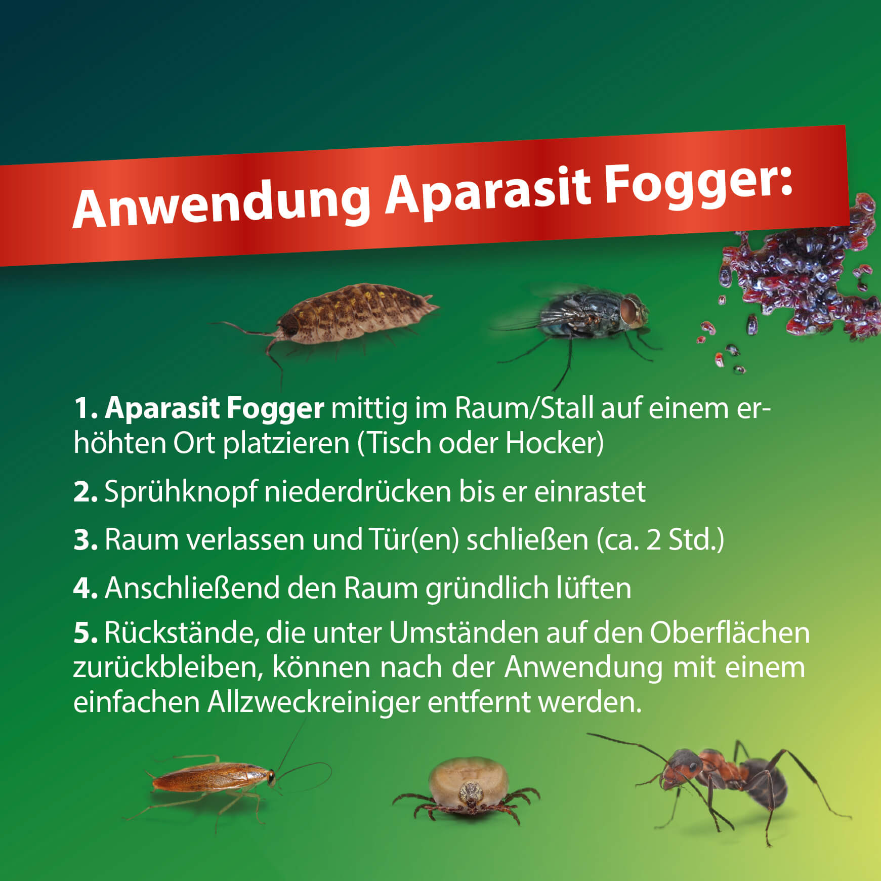 Aparasit Fogger - Ungeziefer-Vernebler (300ml)