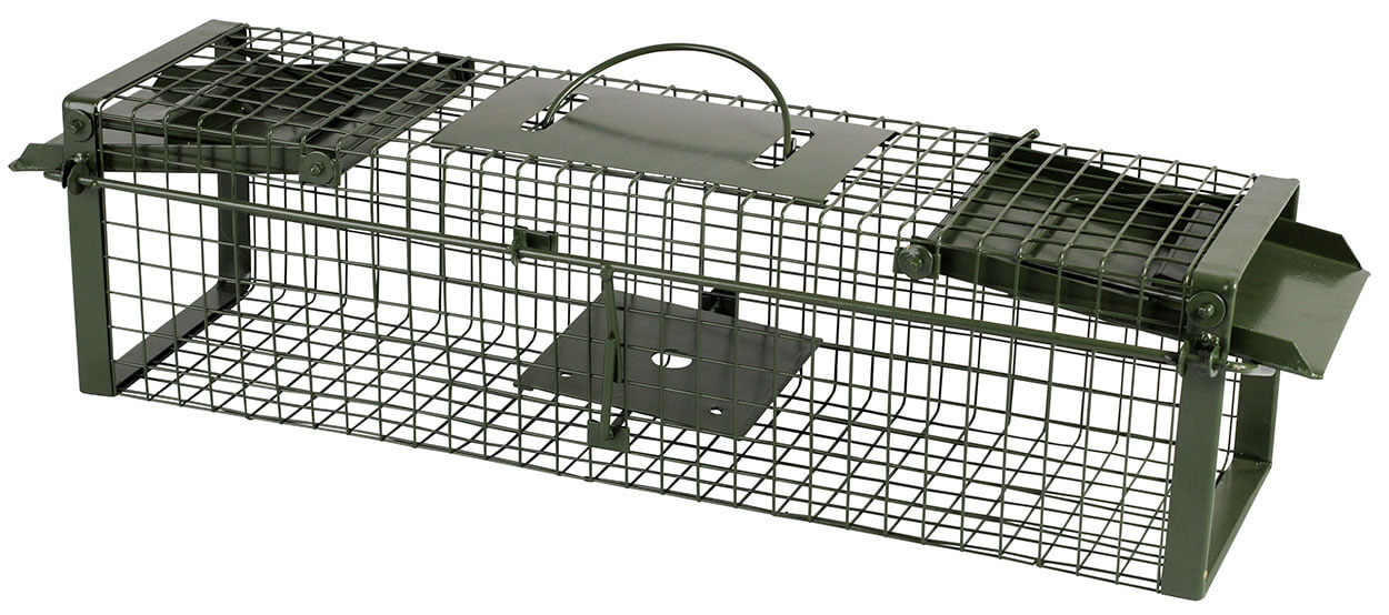 Rattenfalle mit Tarnlackierung, 60x17x17cm